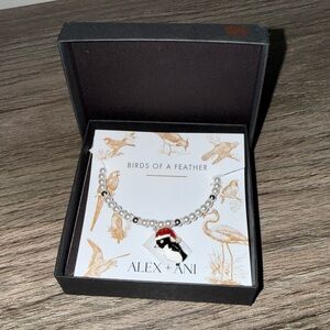 Alex and Ani Pearl Bracelet with Penguin Charm